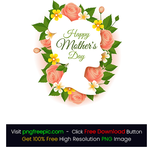 Floral Happy Mothers Day illustration PNG