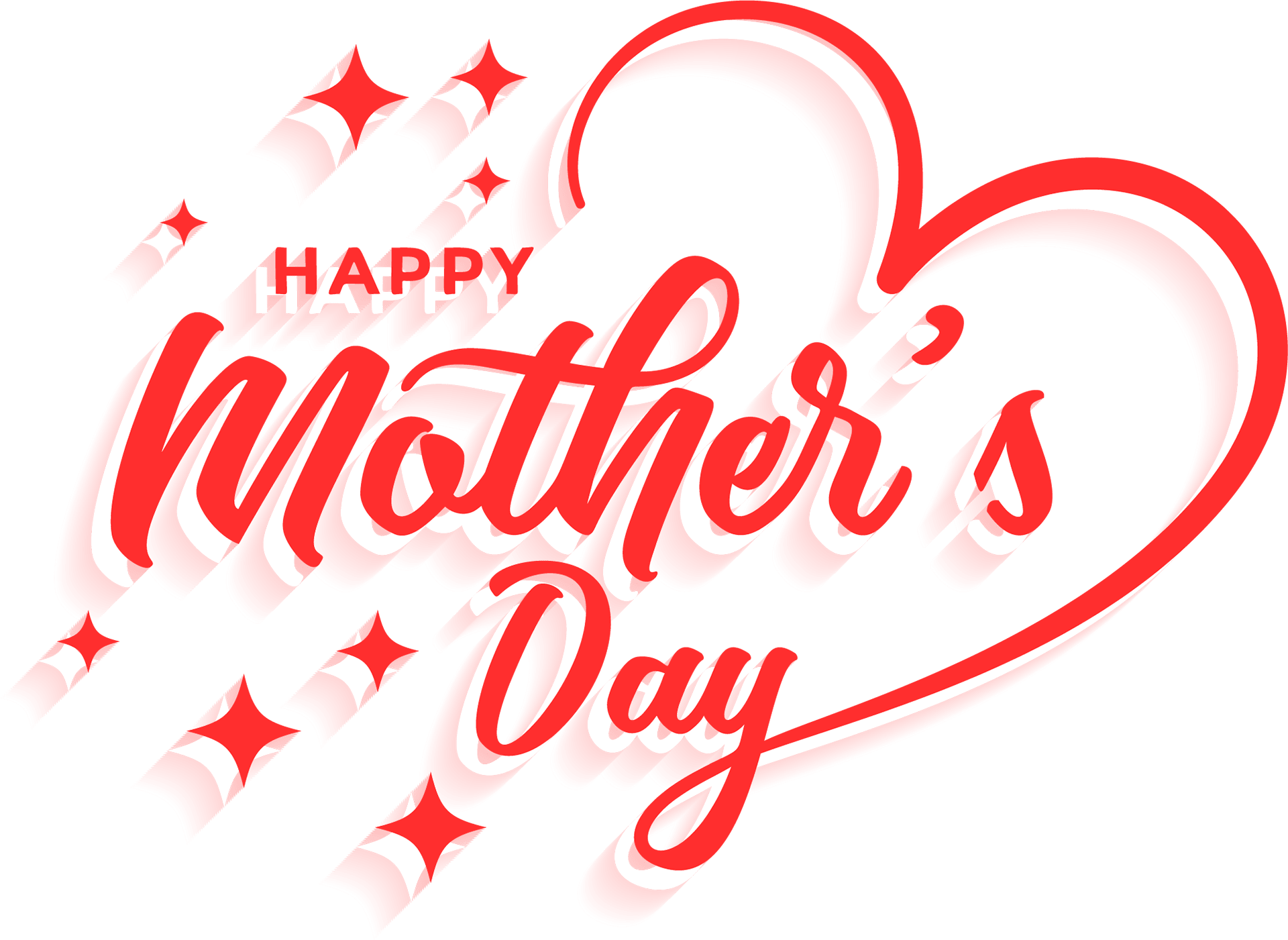 Happy Mothers Day Love Shape PNG Vector Mom's Day Image Free