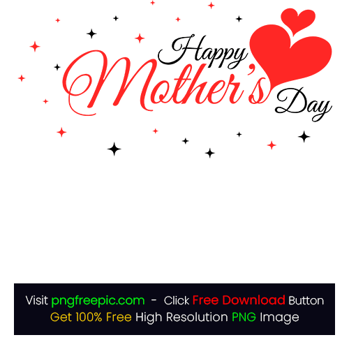 Happy Mothers Day Beautiful Hearts PNG
