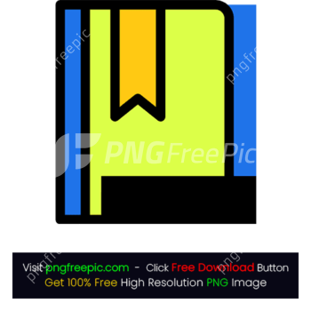 Blue Yellow Colored Notebook Icon PNG