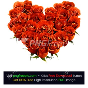 Love Heart Shape Rose PNG