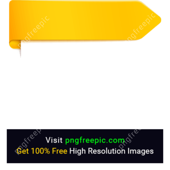 Yellow Ribon Shape PNG
