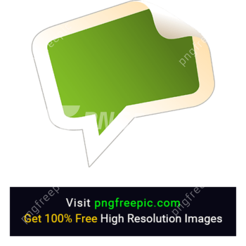 Green Shape Text Quotes PNG