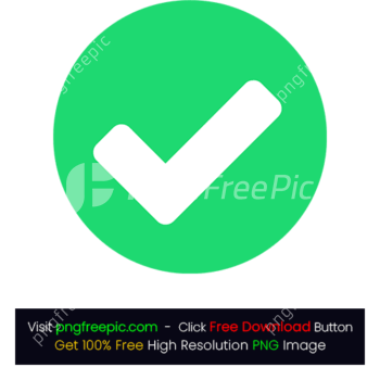 Green Rounded BG Tick Check Icon PNG
