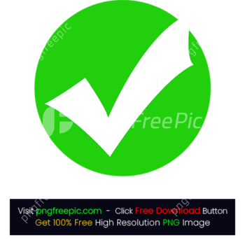 Green Round Check Tick Icon PNG