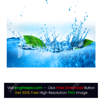 Leaf Blue Water Splash illustration PNG