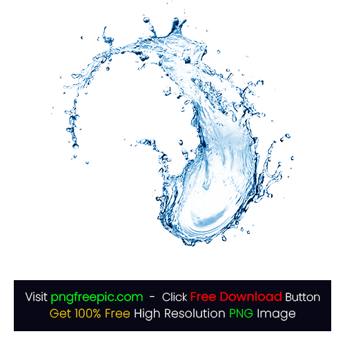 Blue Water Splash Drops PNG