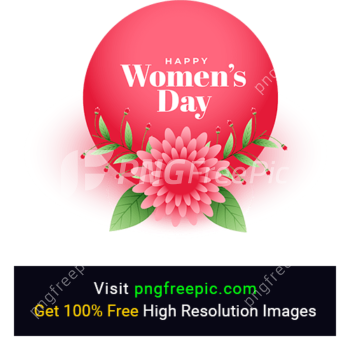Flower Shape Womens Day PNG