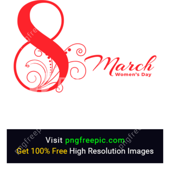 8th March Happy Womens Day Vector PNG