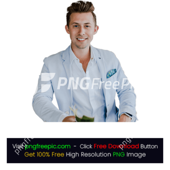 White Suit Jacket Man Smiling PNG