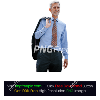 Businessperson Holding Suit Jacket PNG