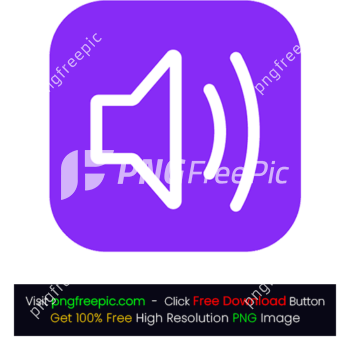 Rounded Corner Abstract Audio Icon PNG