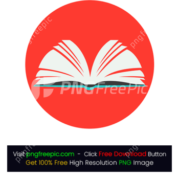 Red BG Open Book Icon