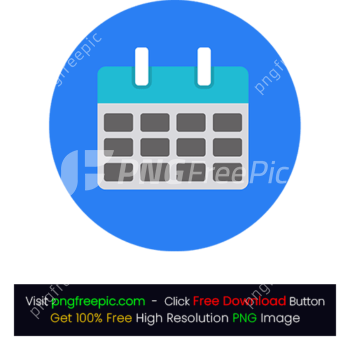 Blue Colored Calendar Icon PNG