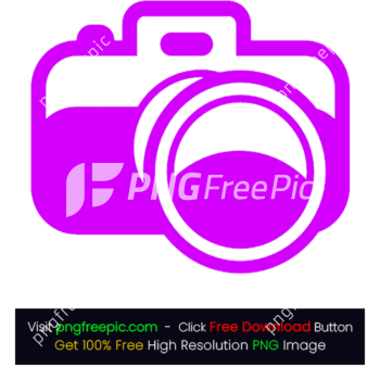 Pink Color Camera Icon PNG