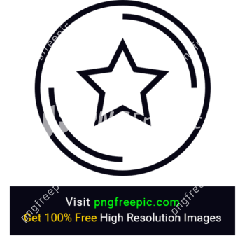 Rounded Border Star Icon PNG