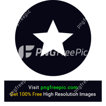 Round BG Abstract Star Icon PNG