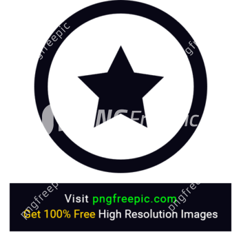 Bold Round Border Star Icon PNG