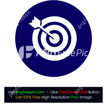Blue Circle Target Icon PNG