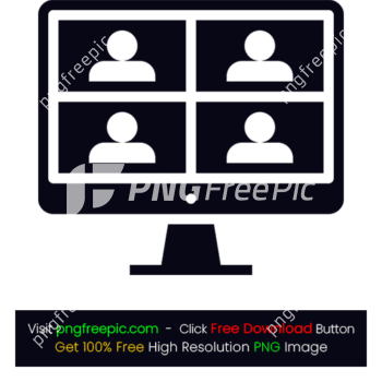Video Conference Shape Icon PNG