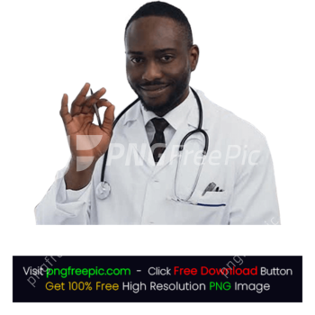 Smiley Doctor Stethoscope PNG White Coat