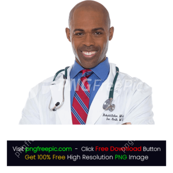 Blue Shirt White Coat Stethoscope Doctor PNG