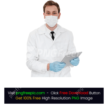 Medium Shot Doctor Wearing Mask Hand Report