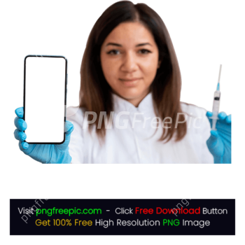 Doctor Holding Mobile Phone Hand Injection PNG