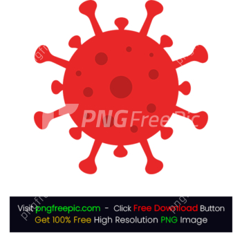 Coronavirus Icon Red PNG