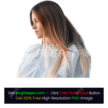 Long Hair Style Fashion Beauty Girl Side View Lady PNG