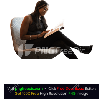 Corporate Girl Women Lady Reading Book Notes PNG