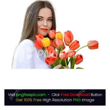 Colored Tulip Flowers Beauty Lady Fashion Style Girl Women PNG