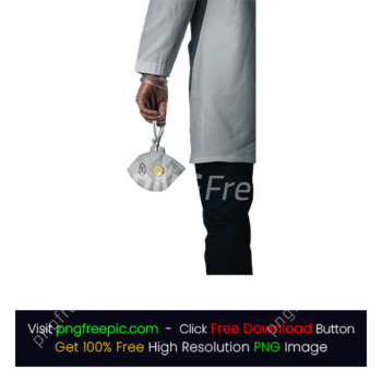 Doctor Holding white yellow Cap PNG