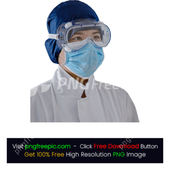 Doctor White Dress Shirt Wearing Blue Face Mask PNG