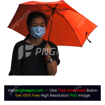 Doctor Wolding Umbrella Beside Post PNG