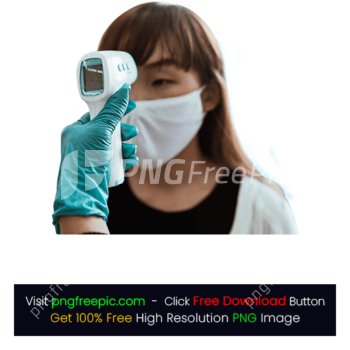 Doctor Wearing Mask Getting Temperature Checked PNG