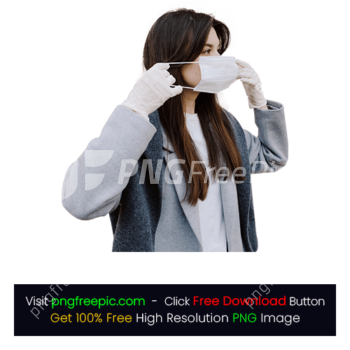 Doctor Putting on Face Mask PNG