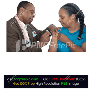 Doctor Doing Syringe Woman Vaccine Stethoscope PNG
