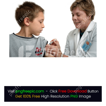 Doctor Inject Boy Arm Vaccine PNG