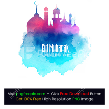 Abstract Color Mosque Eid PNG