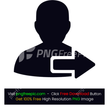 Black User Logout Icon PNG