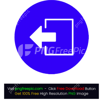 Colored BG Logout Icon PNG