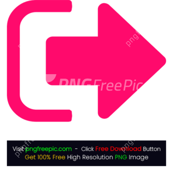Pink Colored Logout Icon PNG