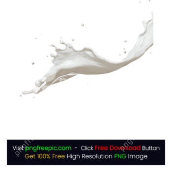 White Milk Drop Splash PNG