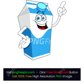 Abstract Milk 3D Cartoon Box Smiley PNG