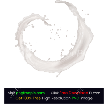 Pure White Milk Dropping Splashes PNG