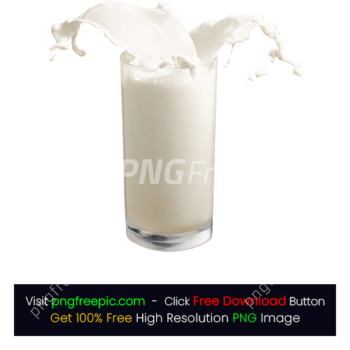 White Milk Drop Glass Drink Splashes PNG