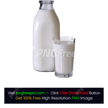 Glass Bottle White Milk PNG
