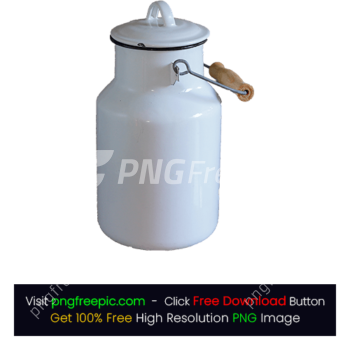 White Milk Can Container Jar PNG