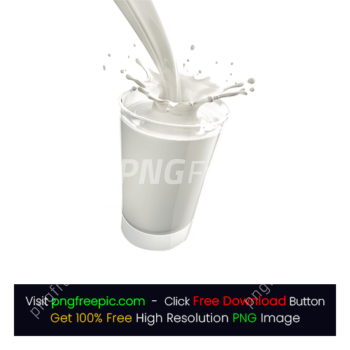 Splash White Milk Drop Glass PNG